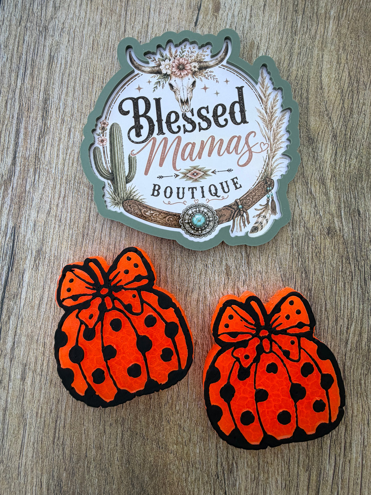 Polka Dot Pumpkin Vent Clips