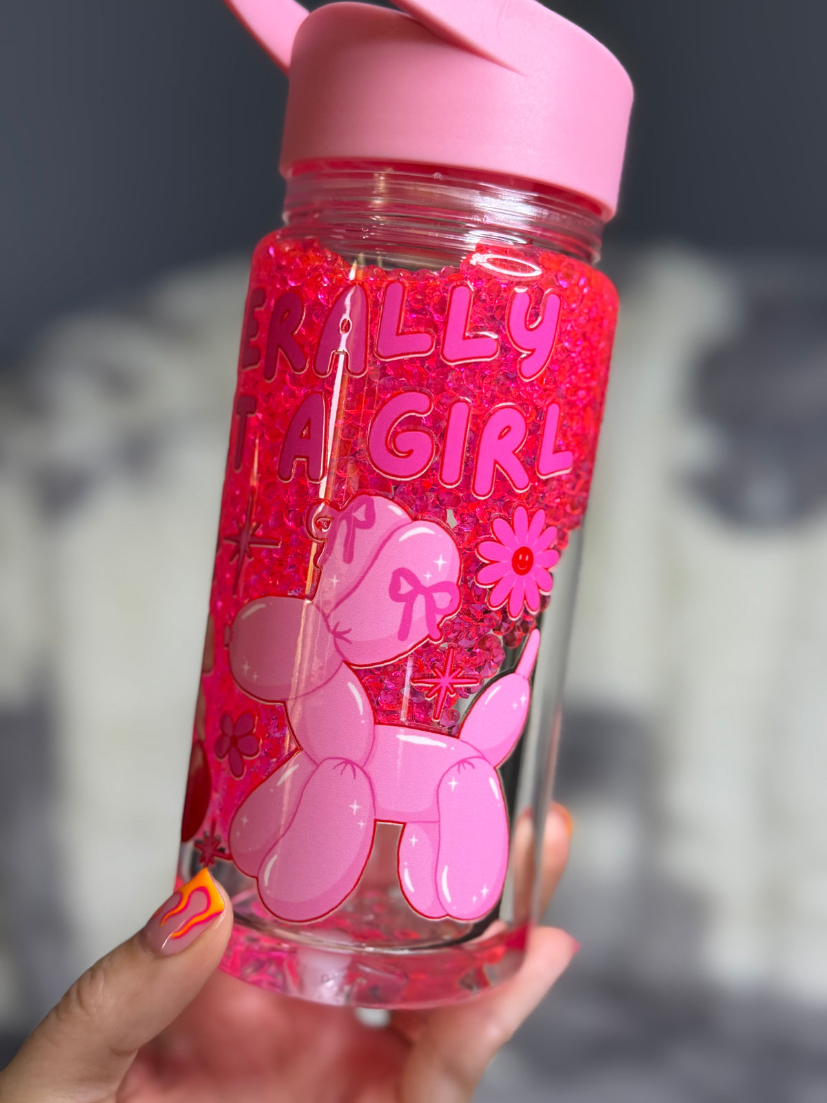 Just A Girl Snowglobe Kids Tumbler