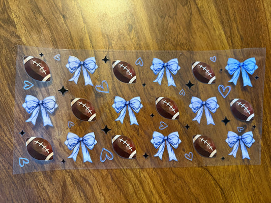 Purple Bows & Football Wrap
