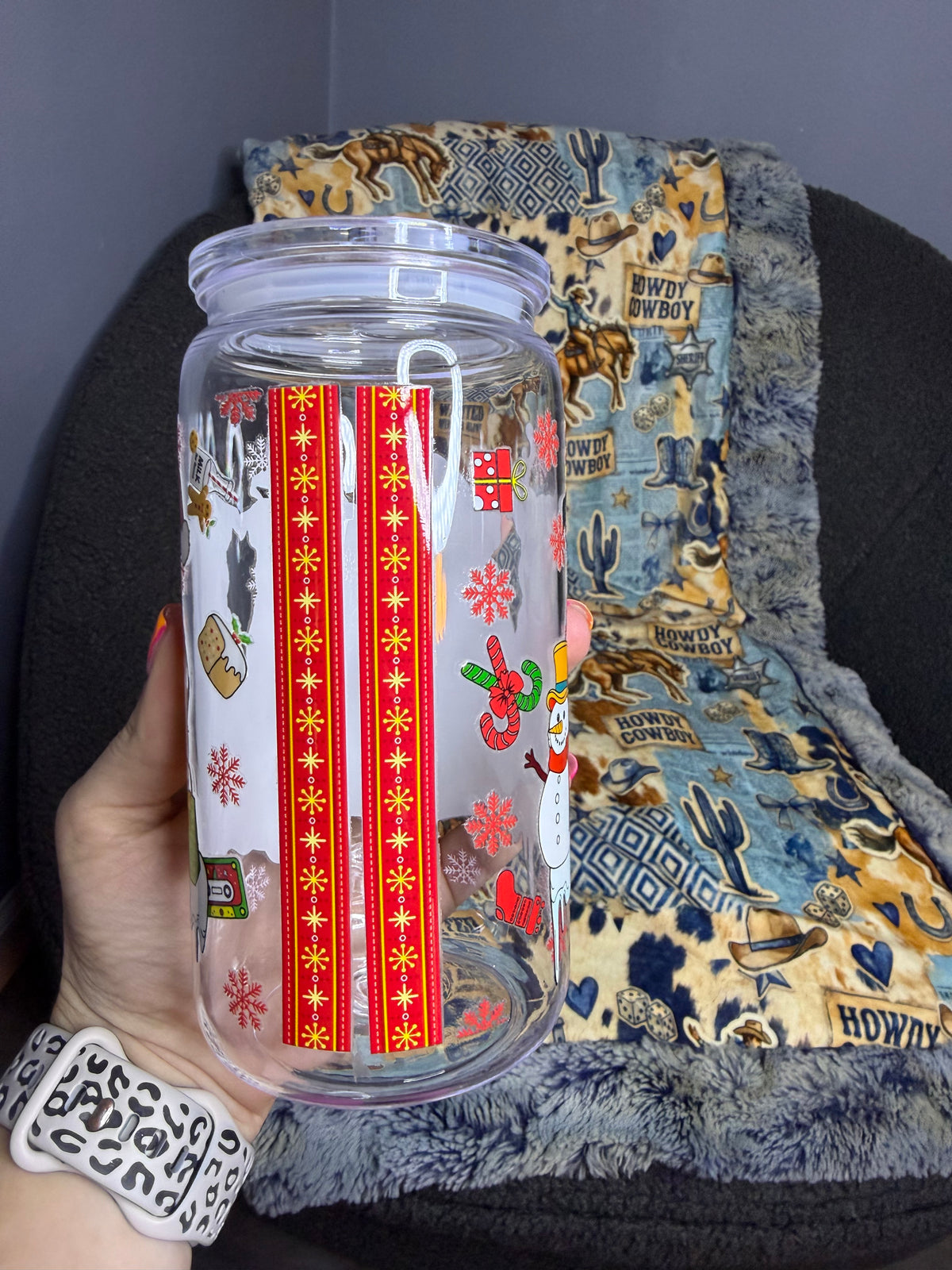 Bulldog Christmas Crew Sublimated Tumbler