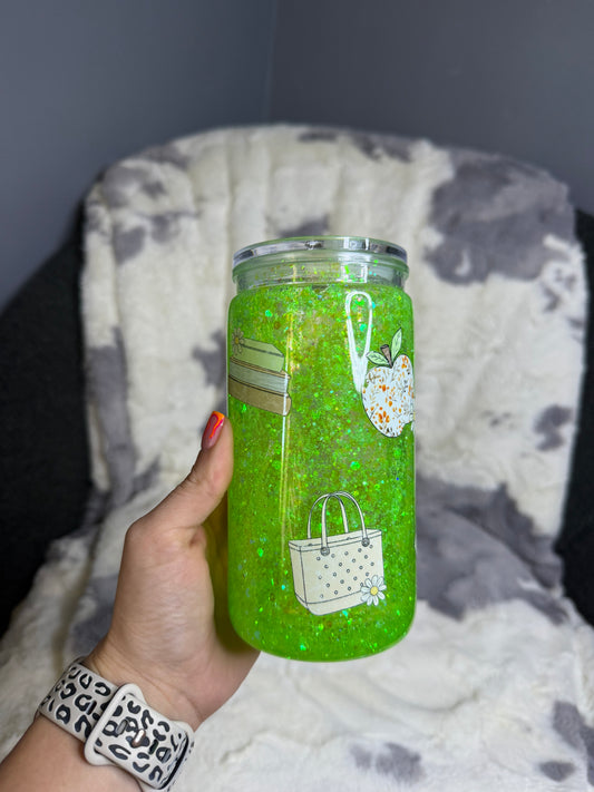 Bookish Bloom Snowglobe Tumbler