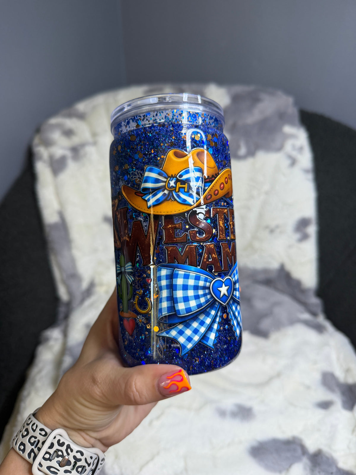 Western Mama Snowglobe Tumbler