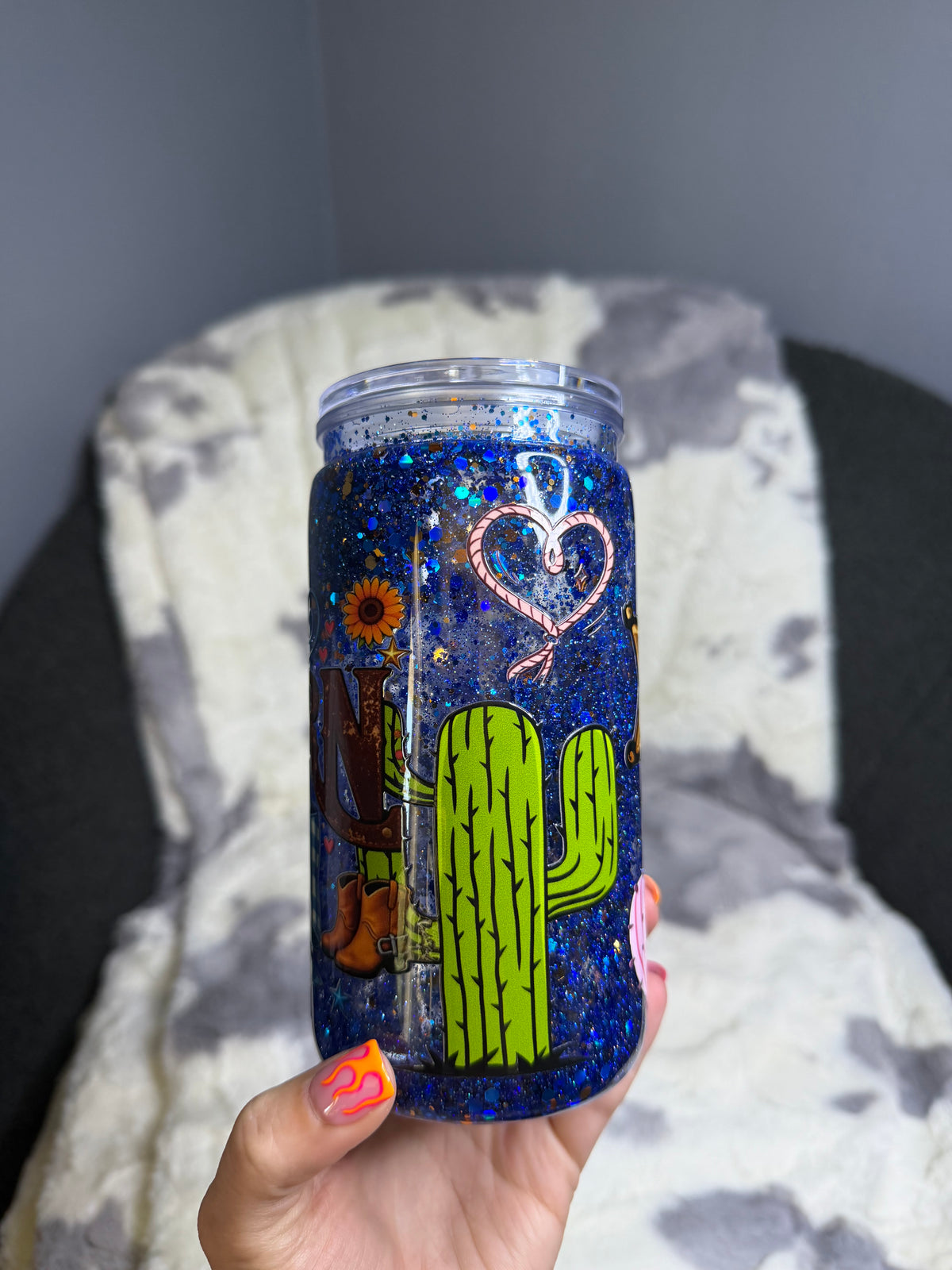 Western Mama Snowglobe Tumbler