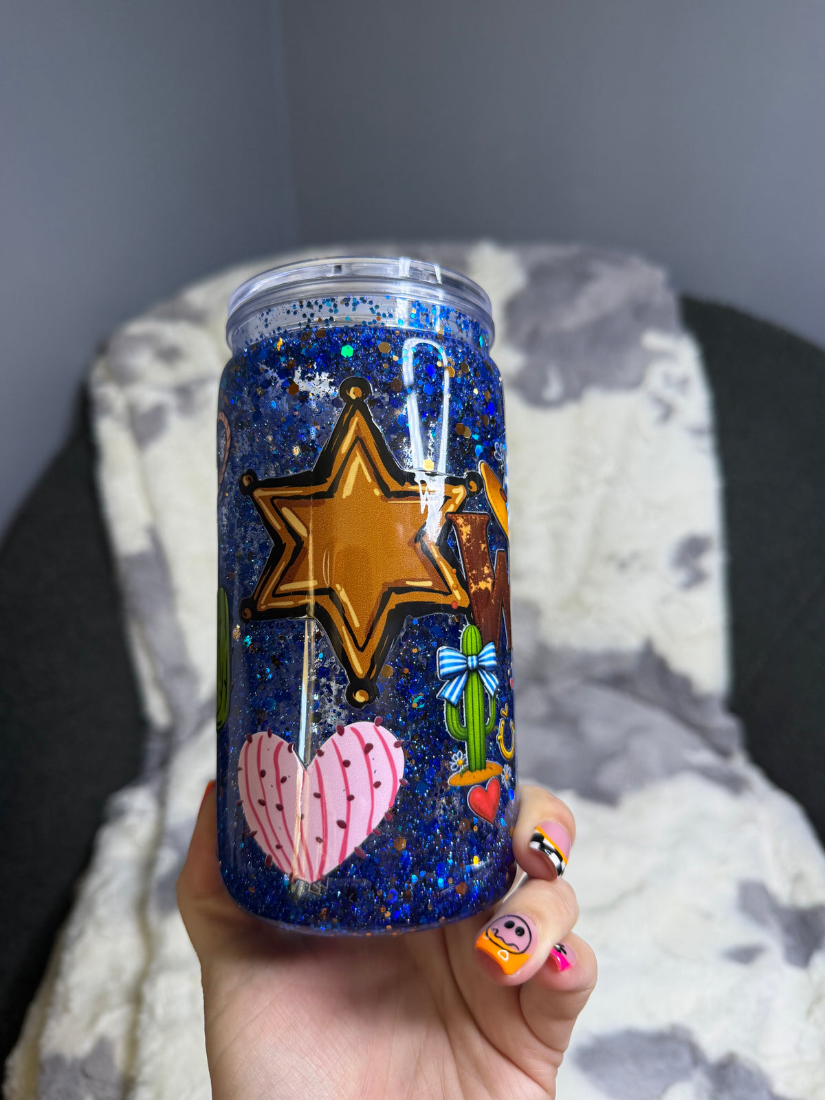 Western Mama Snowglobe Tumbler