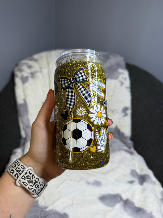 Game Day Glitter Snowglobe Tumbler