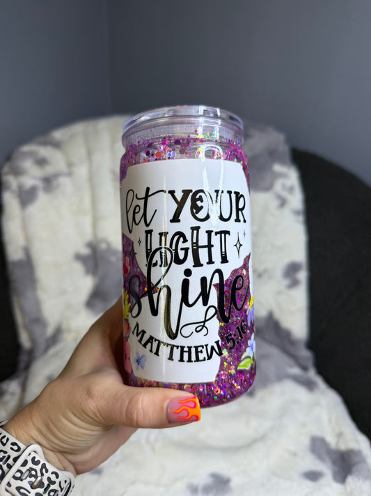 Shine In His Light Snowglobe Tumbler