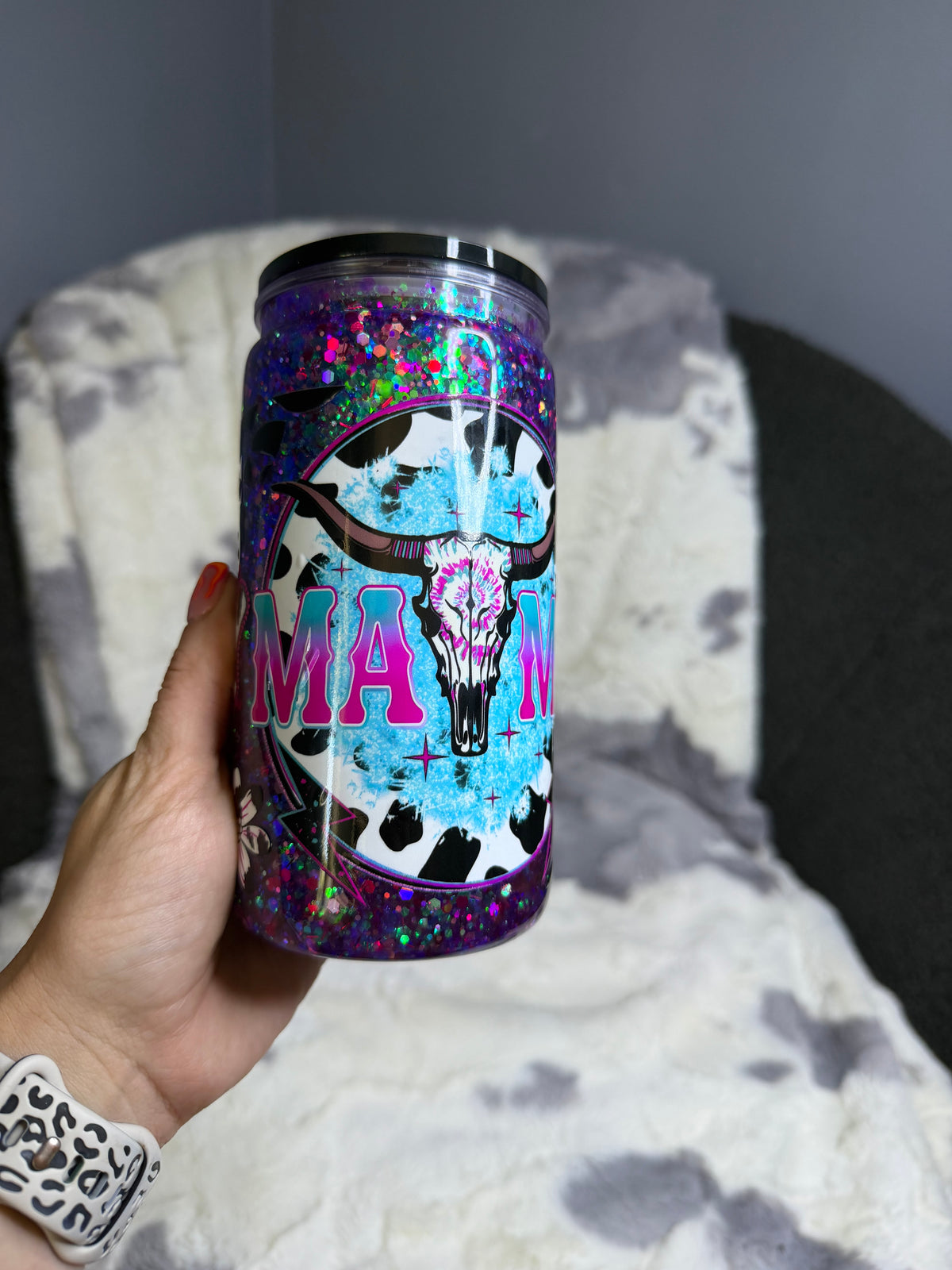 Electric Mama Snowglobe Tumbler