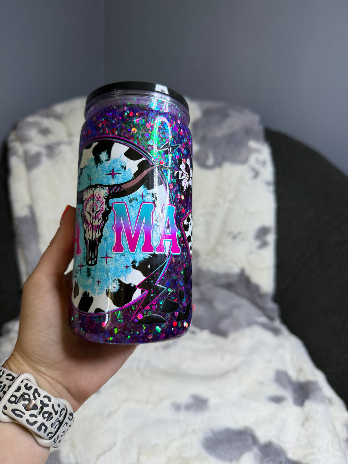 Electric Mama Snowglobe Tumbler