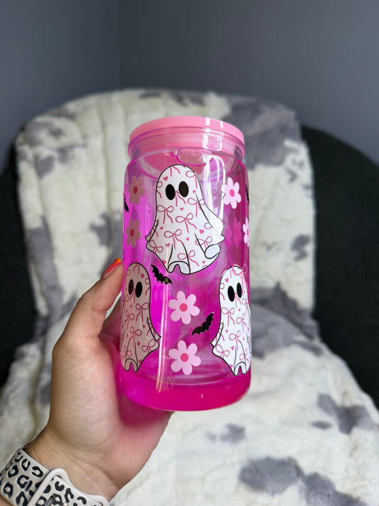 Pink Boo Babe Cateye Tumbler