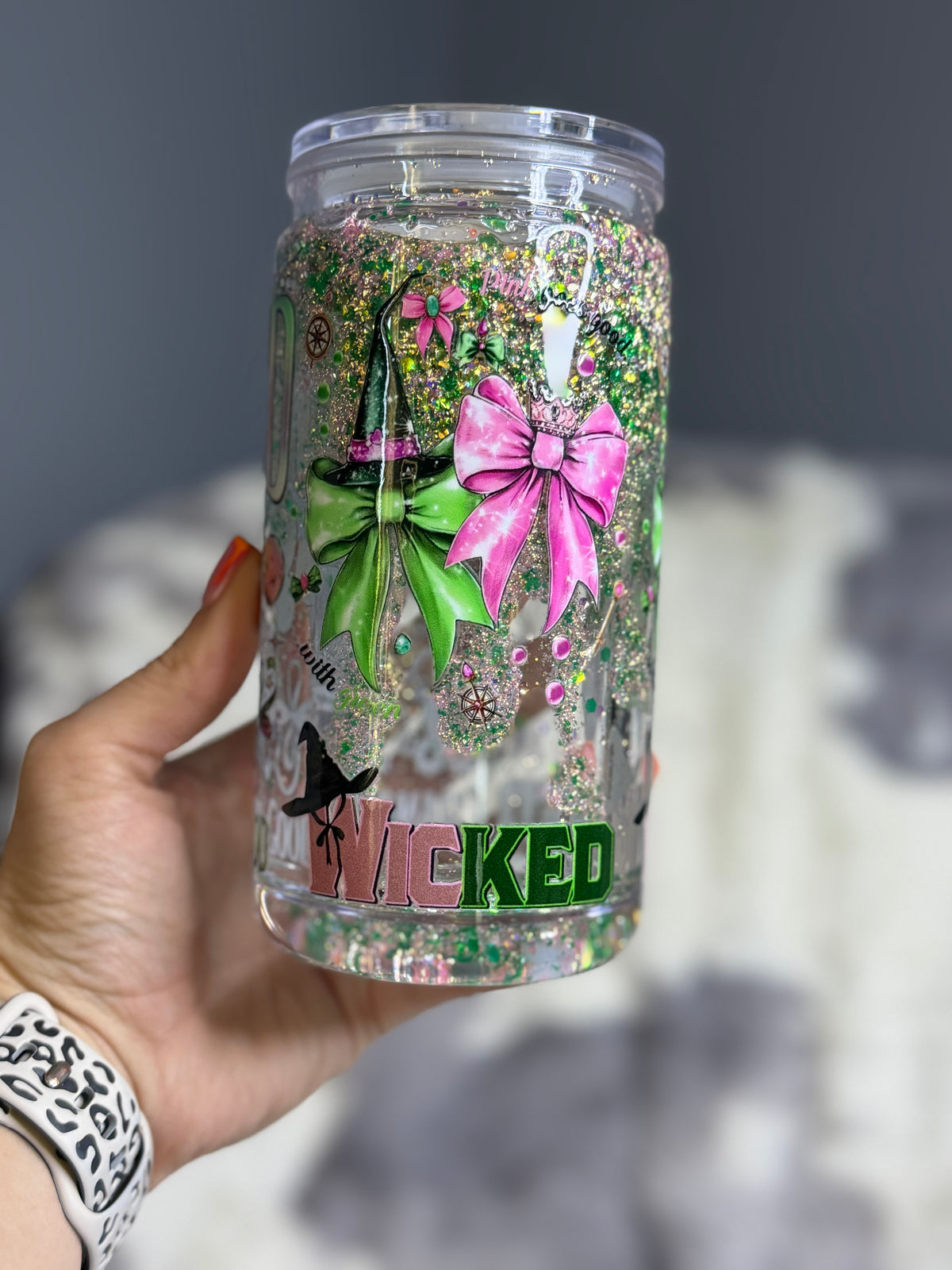 Pink Goes Good With Green Waterfall Tumbler