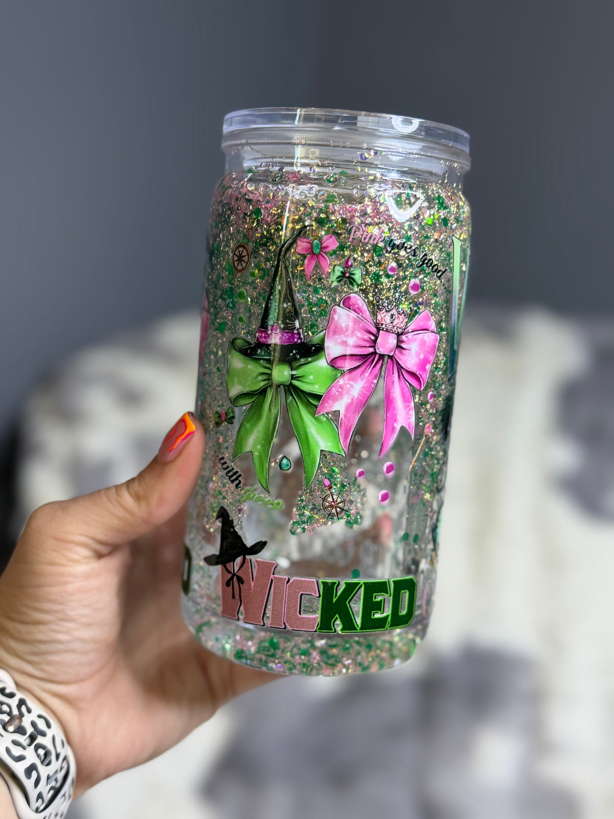 Pink Goes Good With Green Waterfall Tumbler