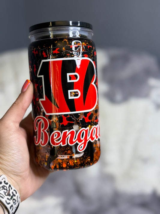 Bengals Pride Glitter Lava Tumbler