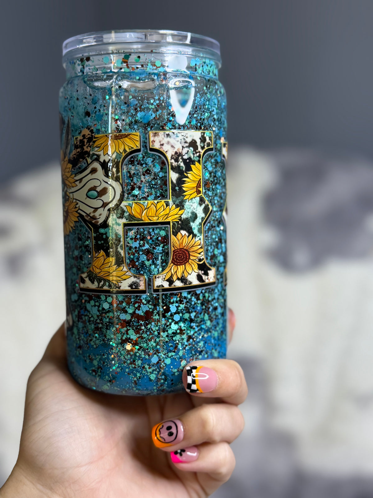 Western Skies Glitter Lava Tumbler