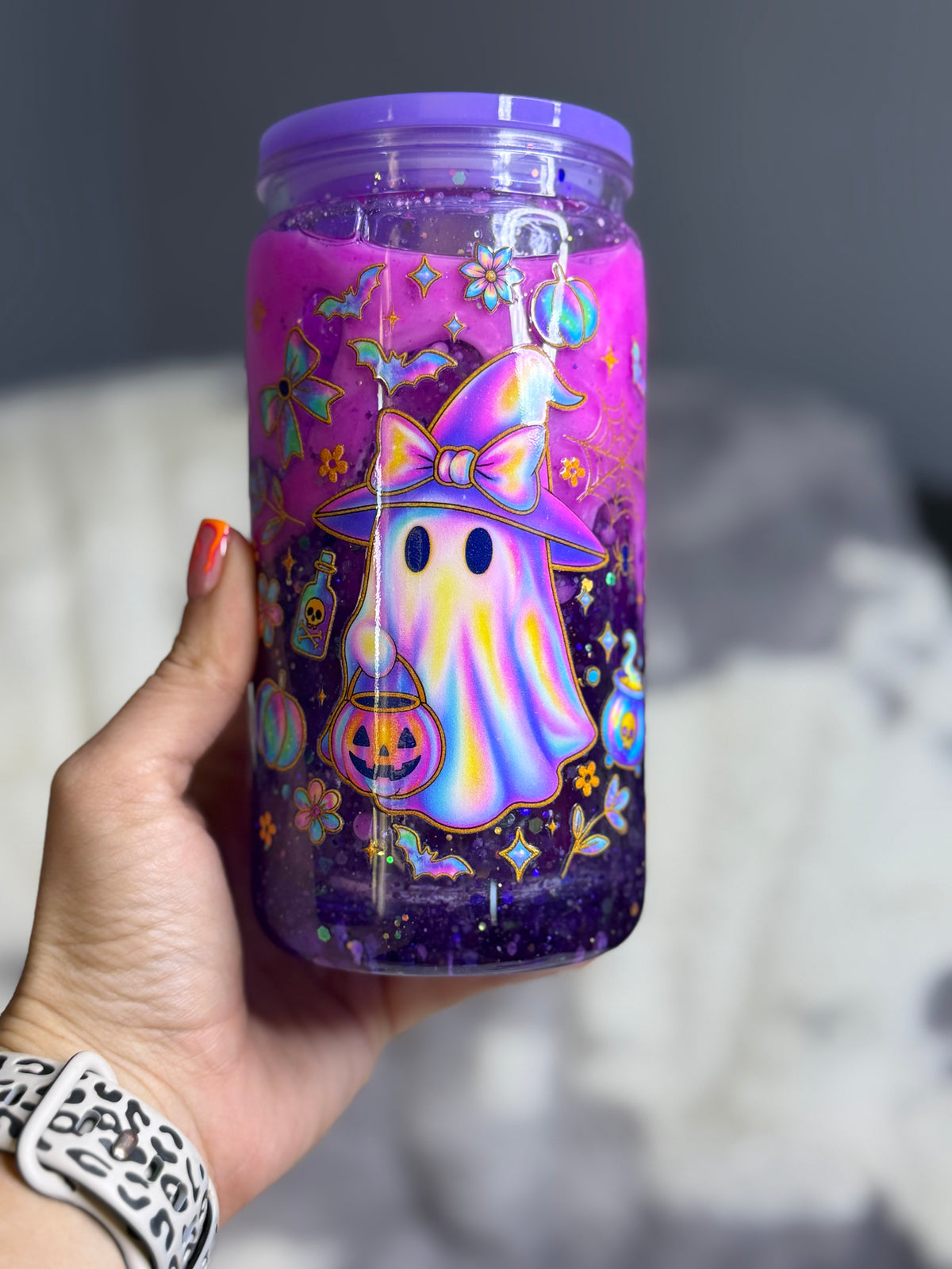 Boo-tiful Spirits Glitter Lava Tumbler