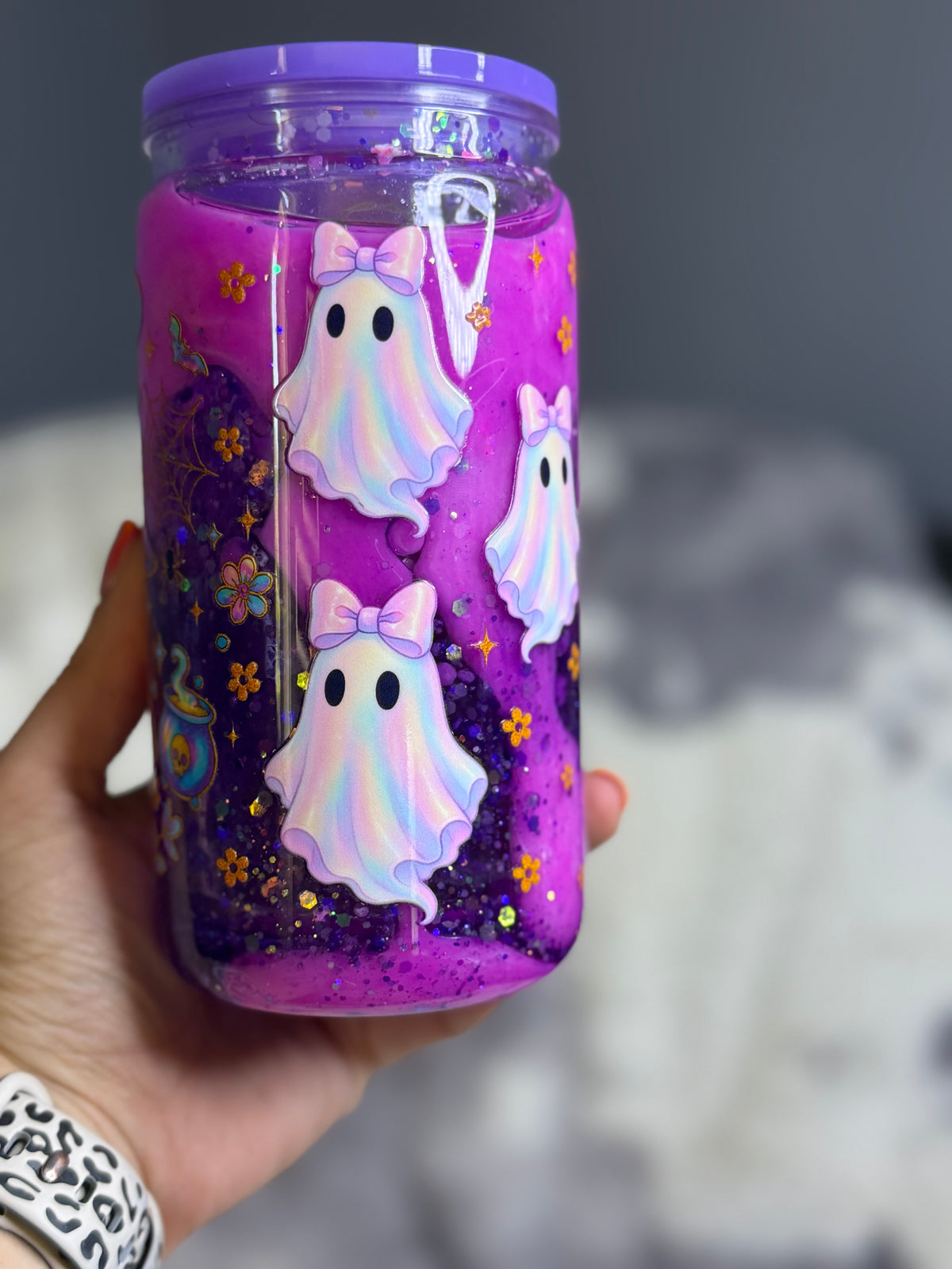 Boo-tiful Spirits Glitter Lava Tumbler