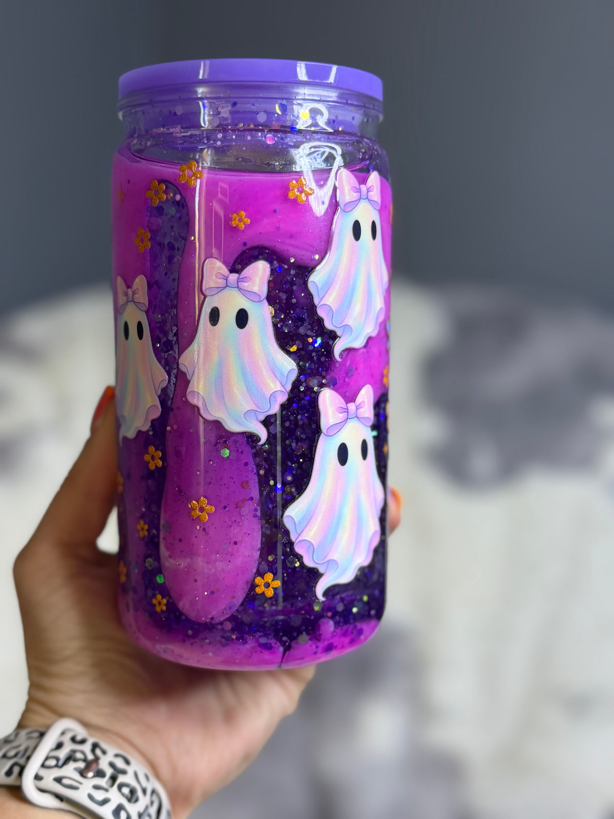 Boo-tiful Spirits Glitter Lava Tumbler