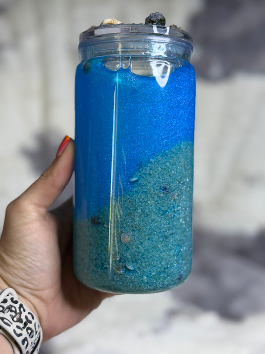 Seas the Day Ocean Snowglobe Tumbler