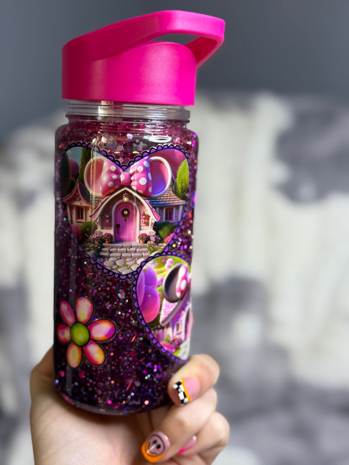Minnie’s Magical Cottage Snowglobe Kids Tumbler