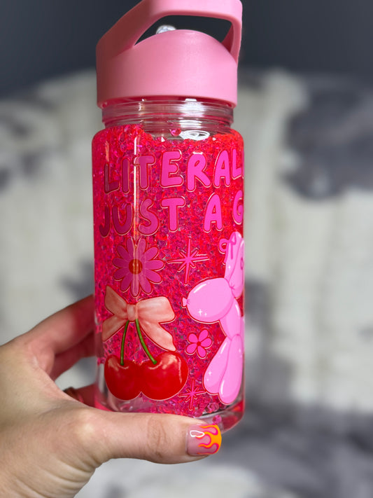 Just A Girl Snowglobe Kids Tumbler
