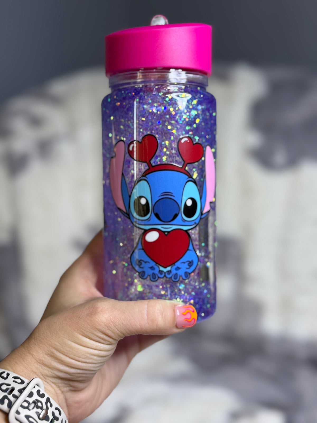 Stitch Cuddles Waterfall Kids Tumbler